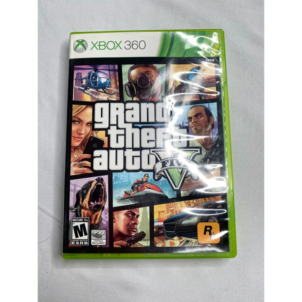 Grand Theft Auto V GTA 5 Xbox 360 Rockstar Games 2-Disc Set with Manual